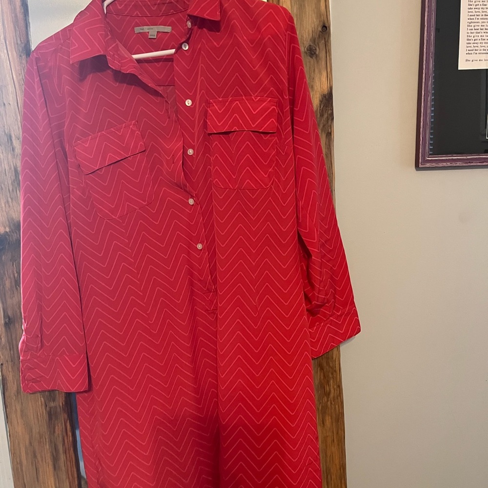 Soft comfortable shirt dress!